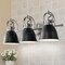 Jonathan Y Phineas 25.5" 3-Light Adjustable Farmhouse Bohemian Iron LED Vanity Light, Black/Nickel JYL1116A - alternate 5