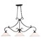 Vaxcel Monrovia 43.75-in Oil Rubbed Bronze 3-Light Linear Chandelier, Hanging Ceiling Island Pendant with White Glass H0259 - alternate 1