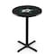 Holland Bar Stool Co 42" Blk Wrinkle Dallas Stars Pub Table, 36" dia. Top L211B4236DalSta - alternate 1