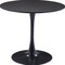 Homeroots 35" Black Wood and Steel Pedestal Base Round Top Dining Table 602235 - alternate 3