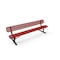 Mytcoat 8ft Outdoor Bench with Back, Portable, Red, Punched Steel, Textured Coating 804221 - alternate 1