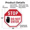 Signmission Stop Do Not Enter, 10 Inch X 10 Inch, Plastic Sign OC-P-10-46 - alternate 3
