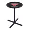 Holland Bar Stool Co 42" Blk Wrinkle Valdosta State Pub Table, 36" dia. Top L211B4236ValdSt - alternate 1