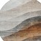 Homeroots 8' Khaki Black And Terra Cotta Round Abstract Washable Indoor Outdoor Area Rug 605827 - alternate 5