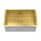Homeroots 10in X 27in Gold Stainless Steel Undermount Kitchen Sink 719939 - alternate 1