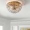 Jonathan Y Isabelle 15.5" 2-Light Modern Glam Metal Dome LED Flush Mount w/Crystal Flower Accents, Antique Gold/ JYL9043A - alternate 4