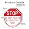 Signmission Stop No Semi Trucks Beyond This Poi, 18 inch X 18 inch, Vinyl Decal, 2PK OC-D-2PACK-18-291 - alternate 4