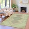 Homeroots 9' X 12' Green Gray And Taupe Geometric Washable Indoor Outdoor Area Rug 631913 - alternate 4