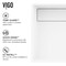 Vigo Montauk Modern White Matte Stone 18 in. L x 13 in. W x 5 in. H Rectangular Vessel Bathroom Sink VG04023 - alternate 4