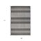 Homeroots 9' X 12' Blue and Gray Striped Stain Resistant Indoor Outdoor Area Rug 531649 - alternate 7