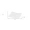 Homeroots White Six Piece Square Bone China Service For Six Salad Plate Set 483492 - alternate 3