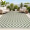 Jonathan Y Aimee Traditional Cottage Checkerboard Green/Cream 5 ft. x 8 ft. Indoor/Outdoor Area Rug TSN204D-5 - alternate 1