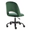Homeroots Green and Black Steel and Velvet Adjustable Swivel Rolling Conference Office Chair 524008 - alternate 5