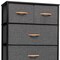 Homeroots 23" Gray and Black Steel and Fabric Six Drawer Chest 484711 - alternate 3