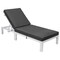 Leisuremod Chelsea Modern Outdoor White Chaise Lounge Chair With Black Cushions CLW-77BL - alternate 6