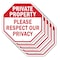Signmission Private Property Please Respect Our, 10 inch X 10 inch, Aluminum Metal Signs, 5PK OC-A-5Pack-10-149 - alternate 1