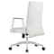 Leisuremod Aleen Office Chair in Upholstered Leather and Iron Frame with Swivel and Tilt, White AO19WL - alternate 6