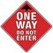 Signmission One Way Do Not Enter Non-Slip Floor Graphic, 11in Vinyl Decal, 11" x 11", FD-2-X-11-99978 FD-2-X-11-99978 - alternate 1