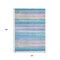 Homeroots 10' X 14' Aqua Lavender And Peach Striped Washable Indoor Outdoor Area Rug 631202 - alternate 2