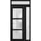 Vdomdoors Front Exterior Prehung FiberGlass Door Frosted Glass / Manux 8552 Matte Black / Sidelight and Trans MANUX8552EXD-BLK-W30+12 x H80+14-RH - alternate 1