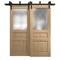 Sartodoors Sliding Closet Barn Bypass Doors 64 x 96 inches, Ego 5011 Natural Oak, Modern 6.6ft Rails Hardware EGO5011BBB-SNA-6496 - alternate 1