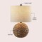 Jonathan Y Camilo 21.5" Modern Coastal Woven Rattan Globe LED Table Lamp, Brown JYL6514A - alternate 5