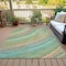 Homeroots 5' X 8' Teal Blue Pink And Peach Abstract Washable Indoor Outdoor Area Rug 631252 - alternate 5