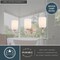 Vaxcel Laurelhurst 3-Light Vanity Light, Satin Nickel, Frosted White Glass, 22-In. Wide W0578 - alternate 6