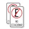 Signmission Spanish Parking Sign No Estacionar No Parking With G, 12'' X 18'', Heavy Gauge Aluminum, 2PK A-1218-2PACK-22882 - alternate 1