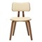 Leisuremod Modern Wooden Dining Chair, Walnut Color Frame in Cream, Clivo Collection CDWN-18CR - alternate 4