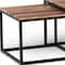 Homeroots Set of Three 47" Natural And Black Solid Wood And Iron Coffee Table, 3PK 379808 - alternate 3