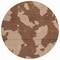Homeroots 8' Brown And Beige Round Abstract Washable Indoor Outdoor Area Rug 614517 - alternate 5