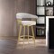 Armen Living Chelsea 30in Swivel Bar Stool with Gold Brushed Stainless Steel and Silver Fabric LCCSBABGLSI30 - alternate 4
