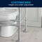 Flash Furniture HERCULES Adjust. Toilet Safety Rail w/Silver Steel Frame, Gray Padded Handles and Suction Cup Feet DC-HY6462-SLVGRY-GG - alternate 3
