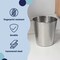 Happimess Axel Modern Minimalist Hammered Steel 2 Gal Waste Bin, Brushed Steel, 2PK HPM1110C-SET2 - alternate 2
