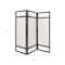 Homeroots 72" Brown Folding Three Panel Screen Room Divider 415093 - alternate 4