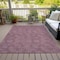 Homeroots 3' X 5' Eggplant And Ivory Geometric Washable Indoor Outdoor Area Rug 602359 - alternate 4