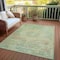 Homeroots 8' X 10' Sage And Copper Medallion Washable Indoor Outdoor Area Rug 615737 - alternate 5