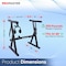 The Promaster Adjustable Z-Style Piano Keyboard Stand 20-34in, Portable, Foam-Padded Arms, Black PRMSKEY44 - alternate 4
