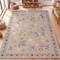 Jonathan Y Catmosphere Festive Feline Floral Border Non-Slip Machine-Washable Tan 4 ft. x 6 ft. Area Rug ANM100A-4 - alternate 3