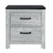 Homeroots 24" Gray And Black Two Drawer Wood Nightstand 564655 - alternate 4