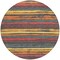 Homeroots 8' Granite Gray Copper And Yellow Round Striped Washable Indoor Outdoor Area Rug 598892 - alternate 4