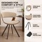Leisuremod Nymia Modern Leather or Velvet Dining Chair with Splayed Iron Legs, 2PK NCWN-22LBR2 - alternate 2