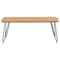 Leisuremod Elmwood Modern Wood Top Coffee Table with Iron Base, Natural ET47NW - alternate 6