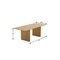 Homeroots 67" Natural Solid Wood Double Pedestal Base Square Dining Table 721134 - alternate 2