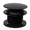 Westbrass Mushroom Tip Toe 1-1/2" NPSM Coarse Thread Bath Drain in Powdercoated Flat Black D398R-62 - alternate 1