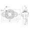 Ntn 2 Holes, Rhombus Housing, 2 Bolt Flange Bearing, Radial Ball, 1 in Dia, Cast Iron, Set Screw UCFL205-100D1 - alternate 2