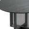 Homeroots 52" Black Solid Wood and Rattan Cross Leg Base Round Top Dining Table 712197 - alternate 2