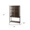 Homeroots 36in Brown and Black Solid Wood and Metal Display Cabinet With Two Doors 611035 - alternate 4