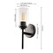 Jonathan Y Juno 13" 1-Light Farmhouse Industrial Metal/Glass Cylinder LED Sconce, Black/Clear JYL9547D - alternate 5